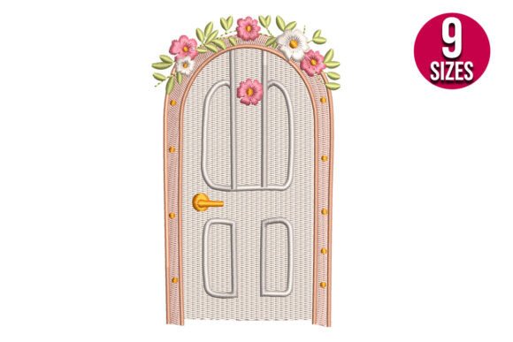Floral Door Embroidery Design